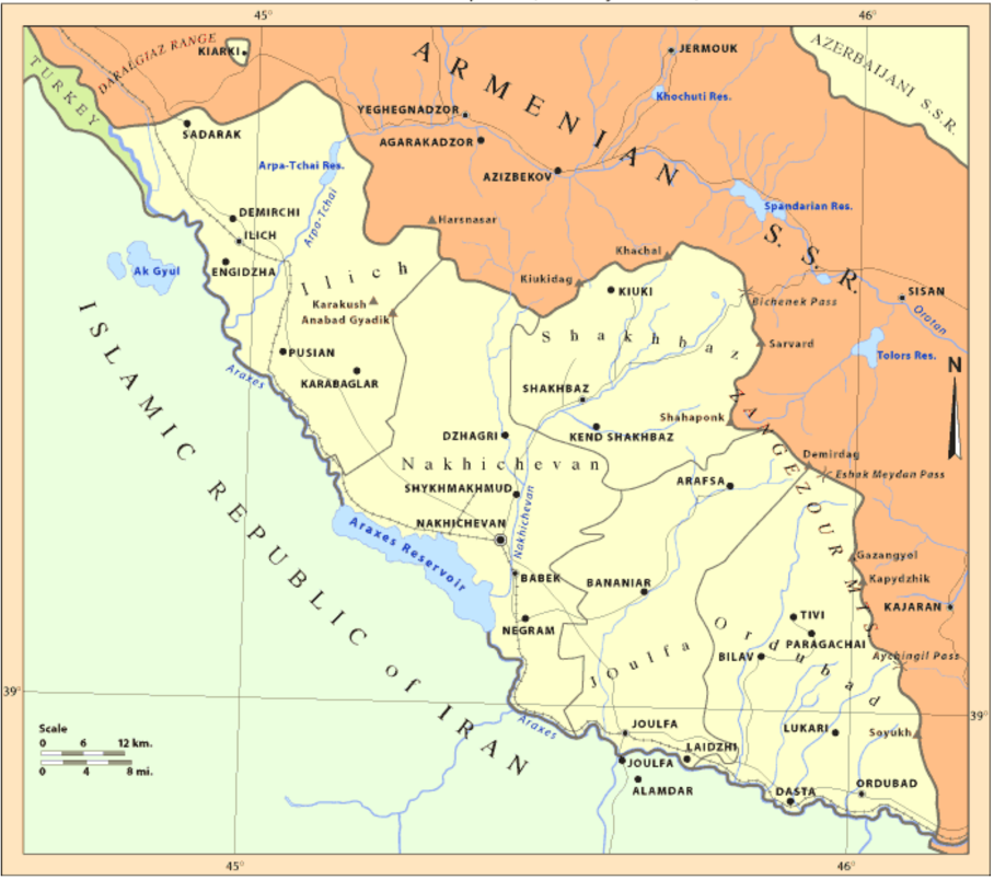 Armenian borders map